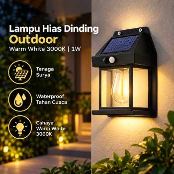 Brangdy Lampu Hias Dinding Outdoor Waterproof Warm White 3000K 1W - 888