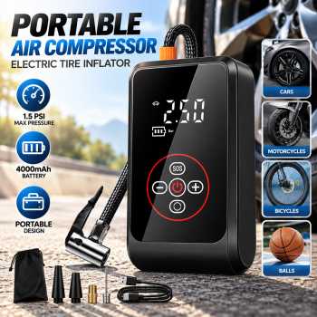 EAF Pompa Ban Elektrik Portable Air Compressor 1.5 PSI 4000mAh - CX-231