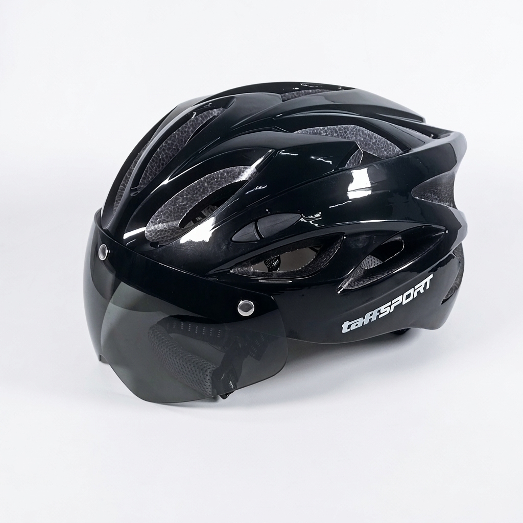 Gambar produk TaffSPORT Helm Sepeda Road Bike Visor Bicycle Helmet 19 Vent - A01-B - 3