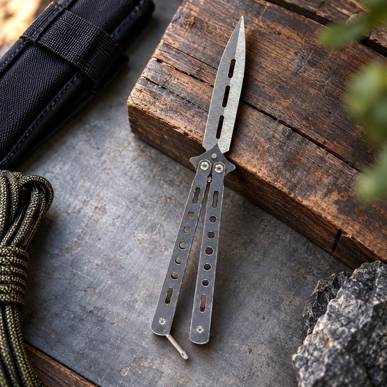 Gambar produk KNIFEZER Pisau Training Balisong Butterfly Knife - A3 - 3