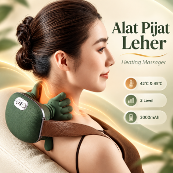 Windai Alat Pijat Leher Elektrik Terapi Bahu Heating Massager 3000mAh - N7