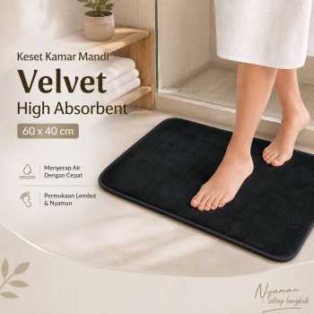 Gambar produk TaffHOME Keset Kamar Mandi Bathroom Mat Absorbent 60x40cm - LA-40