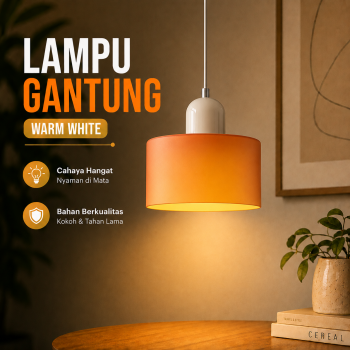PHYVAL Lampu Gantung Hias Vintage Pendant Light Glass Warm White E27 - BB20