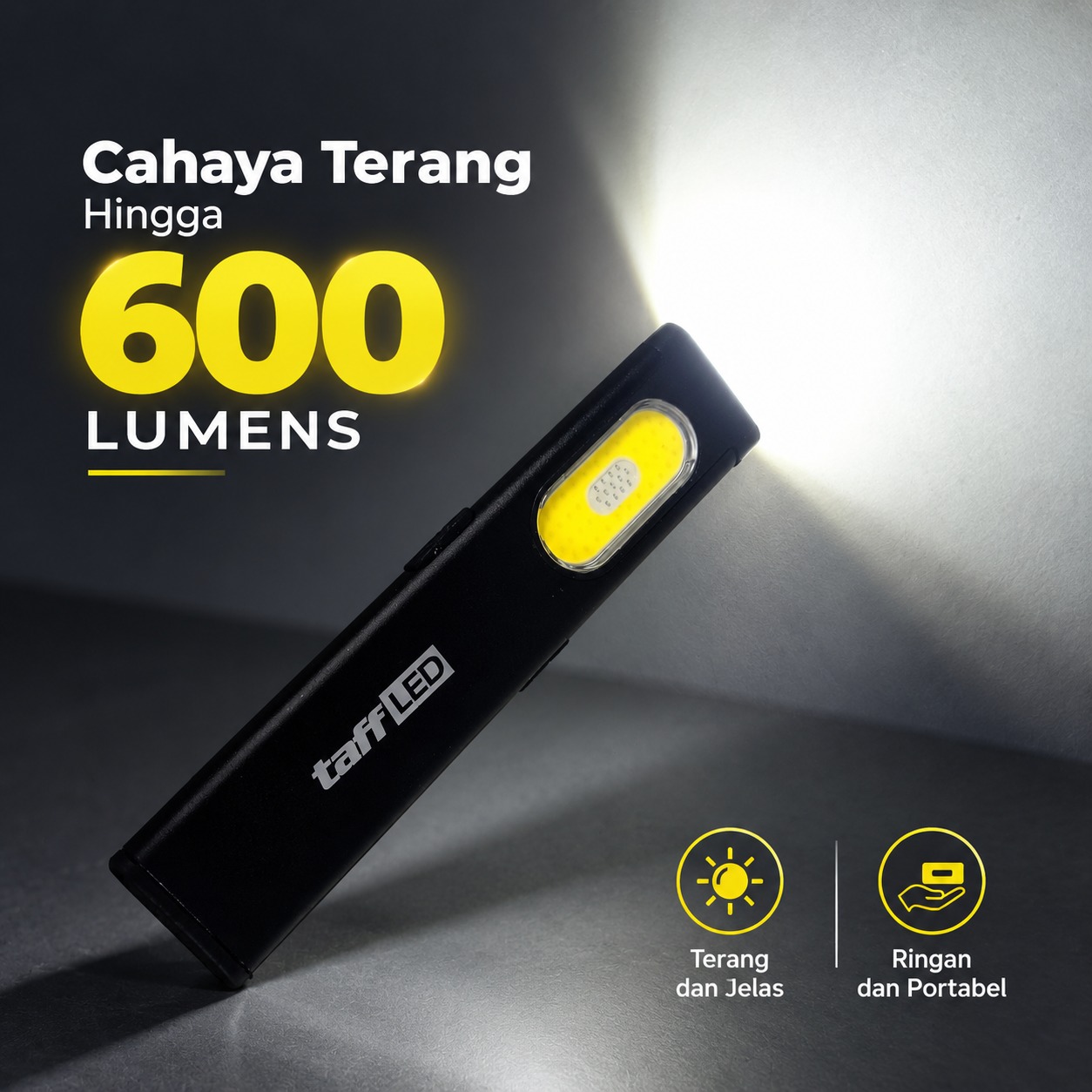 Gambar produk TaffLED Senter LED COB Rechargeable Waterproof IPX4 600 Lumens - KX-496 - 5