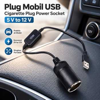 Gambar produk OTOHEROES Plug Mobil USB Cigarette Plug Power Socket 5 V to 12 V - XZT0017
