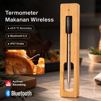 Gambar produk TAKA Termometer Makanan Digital Daging Susu Smart Wireless 1 Probe - CXL001