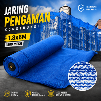 TEME Jaring Pengaman Konstruksi Bangunan Safety Net 1.8x6M - TM-22