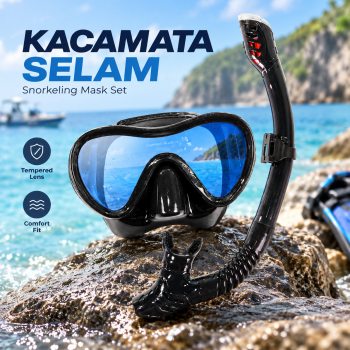 Gambar produk QYQ Kacamata Selam Snorkeling Tempered Glass Anti Fog Diving Mask - 308