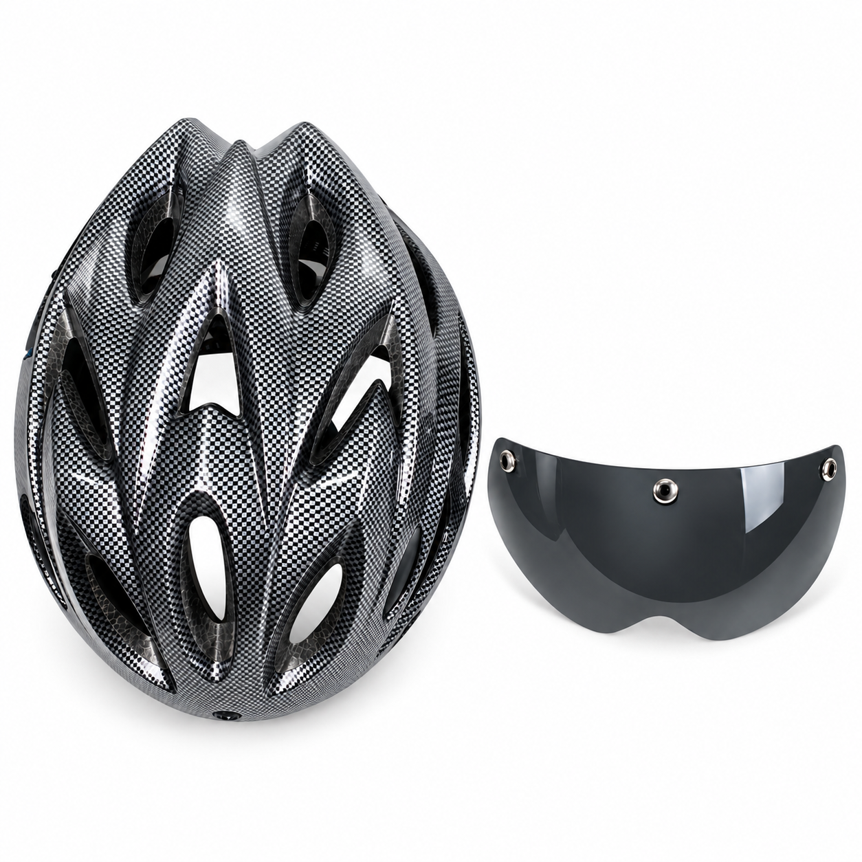 Gambar produk TaffSPORT Helm Sepeda Road Bike Visor Bicycle Helmet 19 Vent - A01-B - 7
