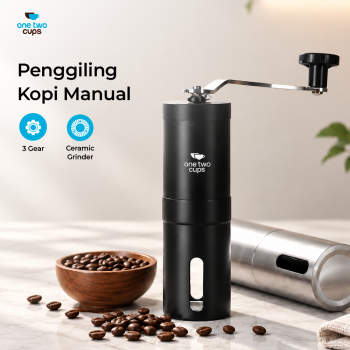 One Two Cups Penggiling Kopi Manual Coffee Grinder Adjustable - E810