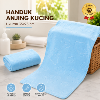 TILODEX Handuk Kucing Anjing Grooming Quick Drying Towel 35x75cm - HK-10