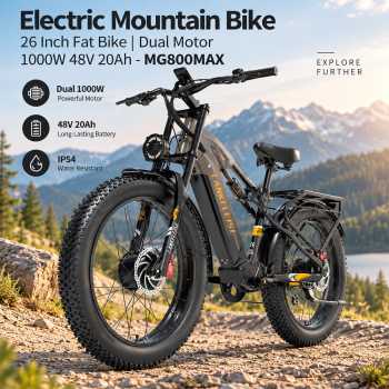 Lankeleisi Sepeda Listrik Gunung Fat Bike 26 Inch Dual Motor 48V 20Ah - MG800MAX