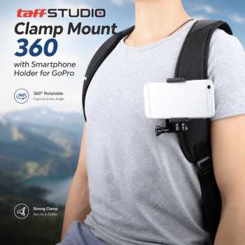 Gambar produk TaffSTUDIO Clip Clamp Mount 360 Rotary with Smartphone Holder GoPro - VP512