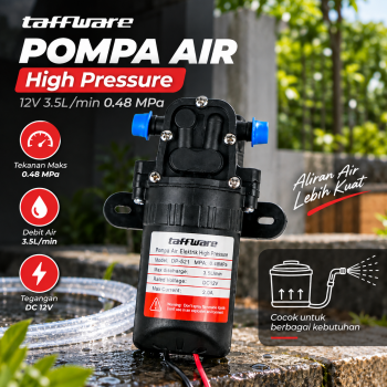 Gambar produk Taffware Pompa Air Elektrik High Pressure Water Pump 12V 3.5L/min - DP-521
