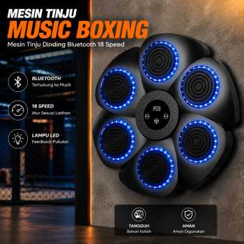 VKTECH Mesin Tinju Music Boxing Body Combat Target Bluetooth 18 Speed - V18