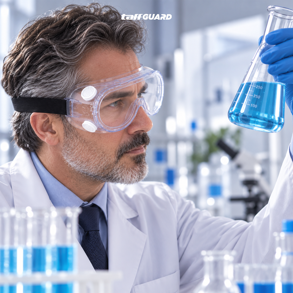 Gambar produk TaffGUARD Kacamata Safety Goggles Work Laboratory Eyewar Anti Fog - R101 - 7