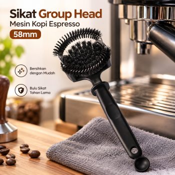 One Two Cups Sikat Mesin Kopi Espresso Group Head Cleaning Brush 58mm - AD-231