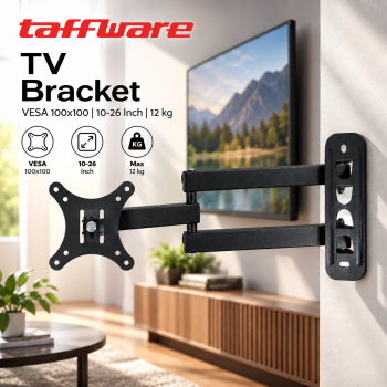 Gambar produk Taffware Bracket TV Dinding Telescopic VESA 100x100 for 10-26 Inch TV - X-100