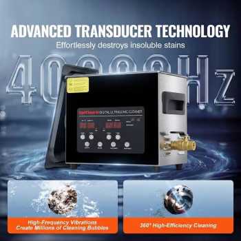 Gambar produk Taffware Mesin Pembersih Perhiasan Ultrasonic Cleaner 40KHz 360W 15L - KZ-F15