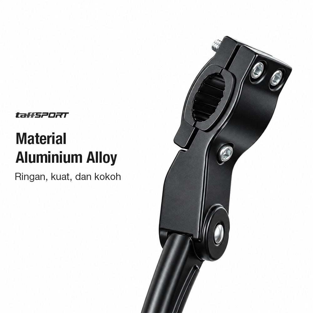 Gambar produk TaffSPORT Standar Sepeda Samping Adjustable Bike Kickstand 34-39cm - Z50 - 3