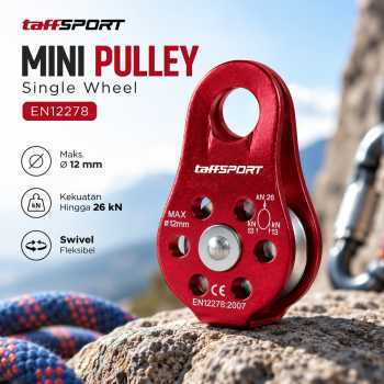 TaffSPORT Katrol Kerekan Mini Swivel Pulley Single Wheel - EN12278