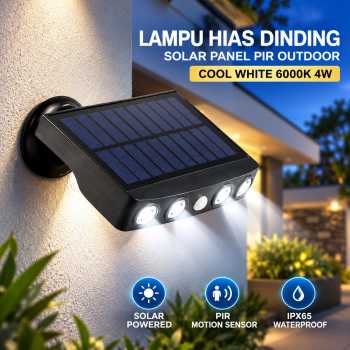 Gambar produk TRLIFE Lampu Hias Dinding Outdoor Solar Panel PIR Cool White 6000K 4W - K7004