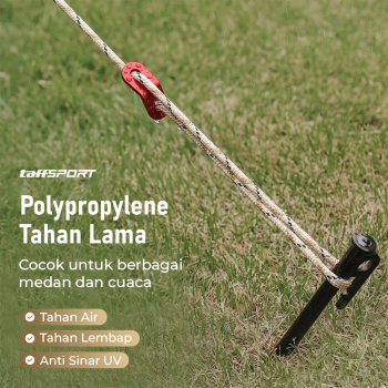 Gambar produk TaffSPORT Tali Tenda Paracord Rope Tent Camp 7 Core 4mm 100M - SH139 - 3