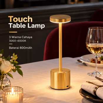 TaffLED Lampu Meja Hias LED Touch Table Lamp 3Color 3000-6000K 800mAh - JLS-A16
