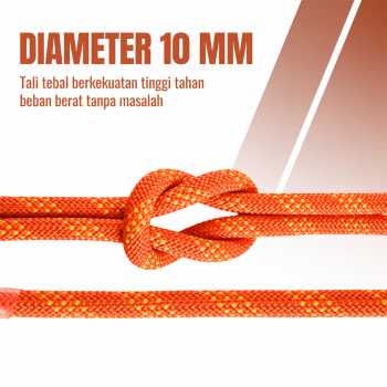 Gambar produk TaffSPORT Tali Paracord Panjat Tebing Outdoor Darurat Survival Rope 10mm 20M - RM-20 - 1