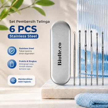Gambar produk Biutte.co Set Pembersih Telinga Korek Kuping Stainless Steel 6 PCS - BA35
