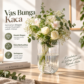 Gambar produk TaffHOME Vas Bunga Dekorasi Interior Ruang Tamu Model U - XS-U1