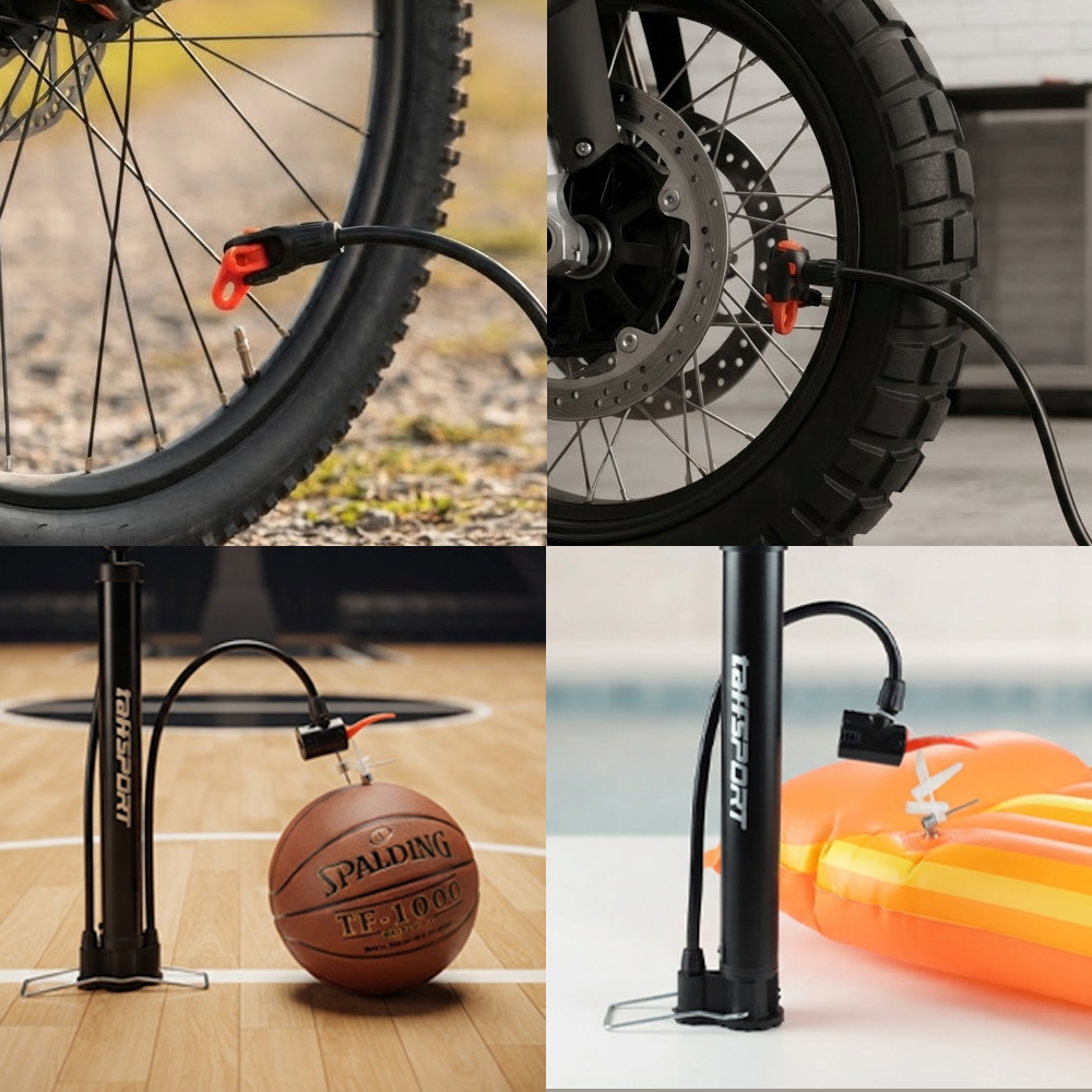 Gambar produk TaffSPORT Pompa Angin Sepeda Serbaguna Portable Pump 120 PSI - PM40 - 5