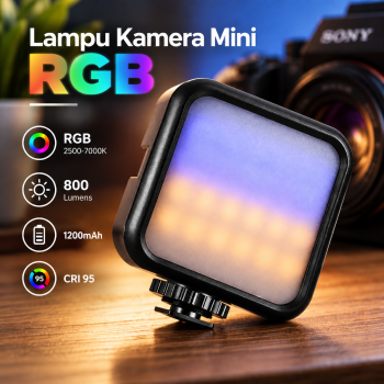 Gambar produk inLight Lampu Kamera Mini RGB LED Portable Photo Video Light 1200mAh - WL-R1