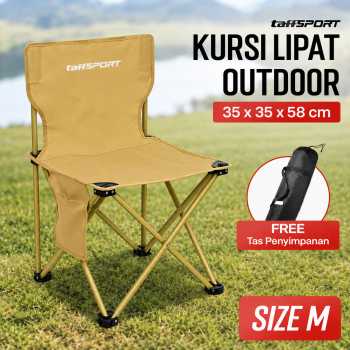 TaffSPORT Kursi Lipat Outdoor Camping Portable Oxford Folding Chair - BD852