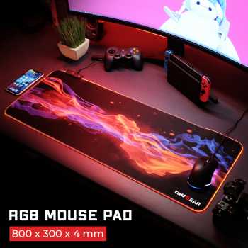 Gambar produk TaffGEAR Mouse Pad Gaming XL Illuminated RGB LED Desk Mat 800x300x4mm RGB-04