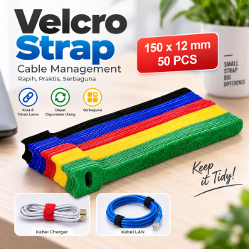Gambar produk TaffGEAR Velcro Strap Cable Management 150x12mm 50 PCS - YS50