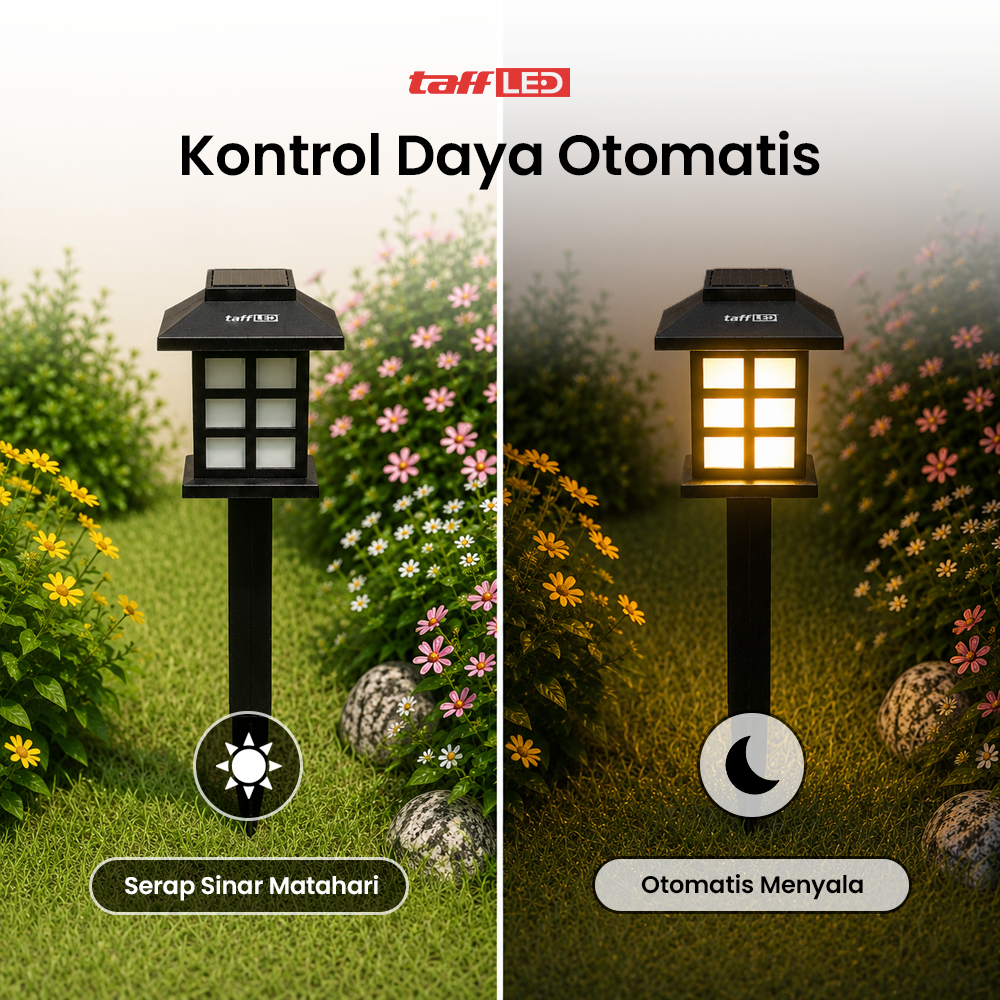 Gambar produk TaffLED Lampu Taman Outdoor Tancap Solar Panel Warm White 3000K 0.25W - EM300 - 2