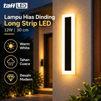 TaffLED Lampu Hias Dinding Outdoor Long Strip LED Warm White 12W 30cm - IIS2220