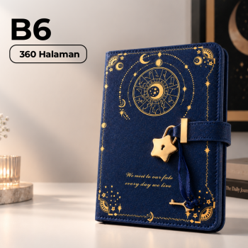 HAISI Buku Diary Notebook Catatan Jurnal B6 360 Halaman with Lock - TD-500