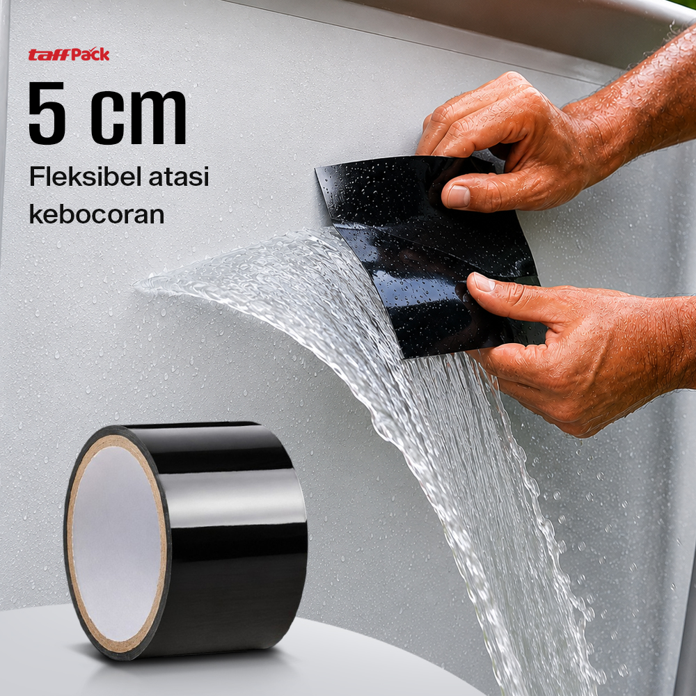Gambar produk TaffPACK Lakban Anti Bocor Waterproof Super Strong Repair Tape 5cmx1.5M - FL334 - 3