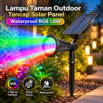 Gambar produk T-SUN Lampu Taman Outdoor Tancap Solar Panel Waterproof RGB 1.6W - TS-G0102