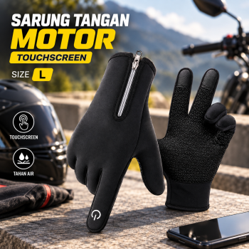 Gambar produk SPORT Sarung Tangan Racing Glove SBR Pad Waterproof Touchscreen Size L - OZ910