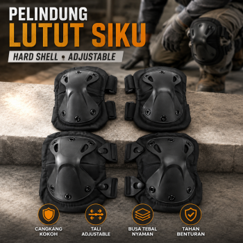 ALLSPORT Pelindung Lutut Siku Deker Tactical Kneepad Elbowpad 4 PCS - JM19