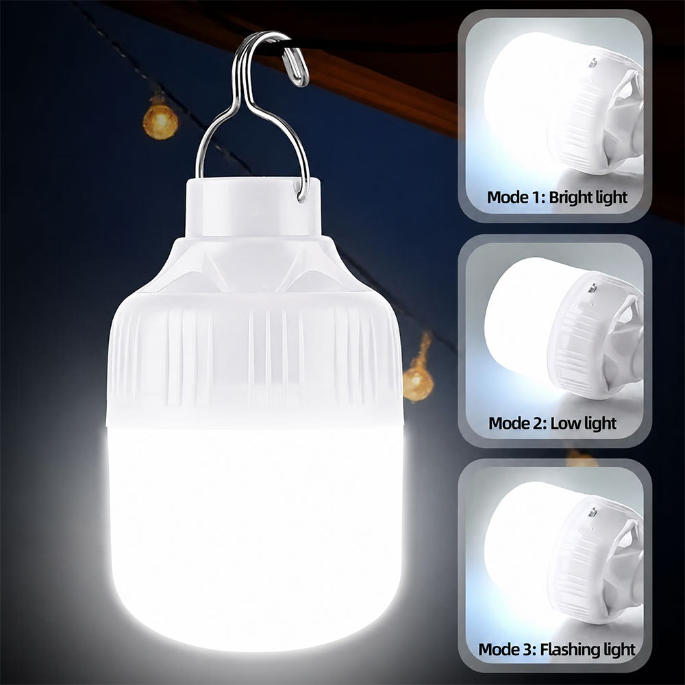 Gambar produk TaffLED Lampu Camping Tenda Gantung Rechargeable Cool White 6000K 80W 3600mAh - LB180 - 2