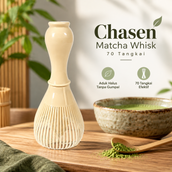 Gambar produk One Two Cups Chasen PP Matcha Whisk Pengaduk Teh Jepang 70 Tangkai - B70