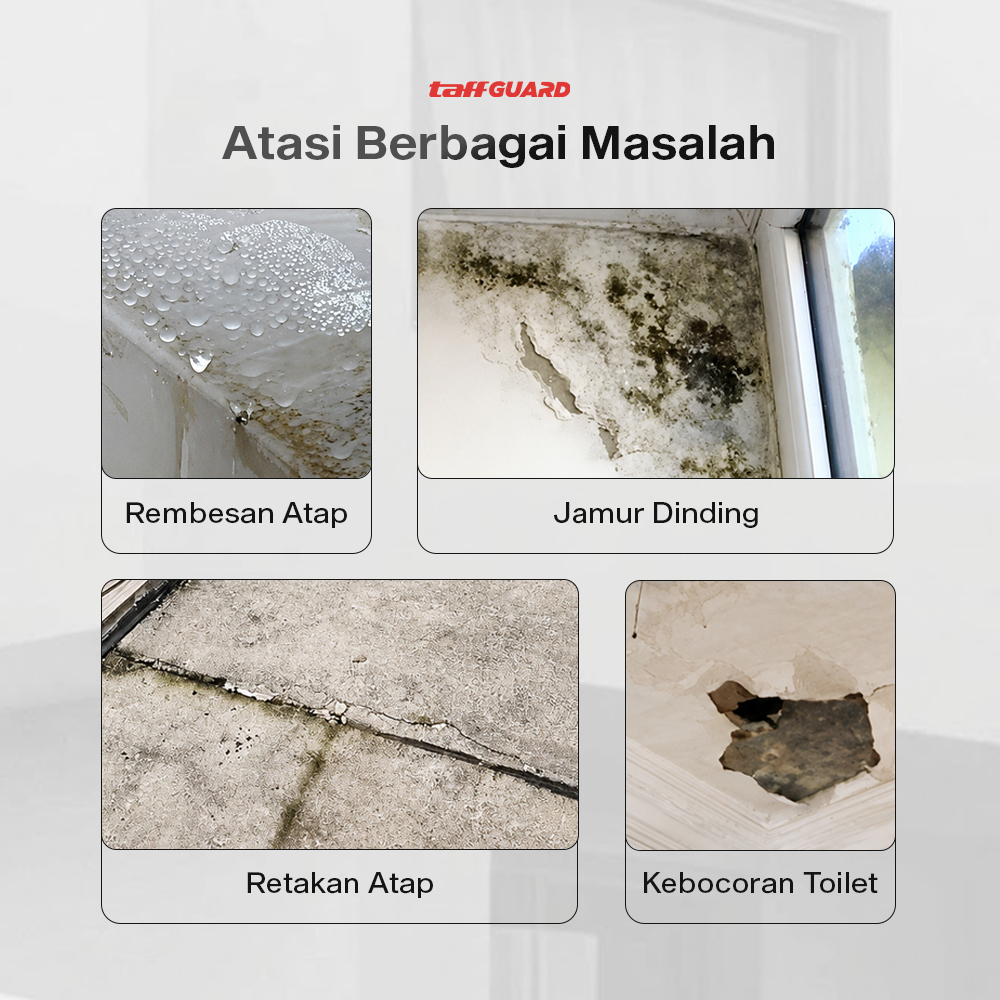 Gambar produk TaffGUARD Lem Anti Bocor Rembes Waterproof Coating 300g with Brush - JS013 - 2