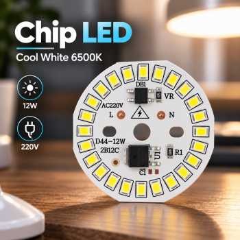 SUDA Chip LED 2835 Modul Lampu Driverless Cool White 6500K 12W 1 PCS
