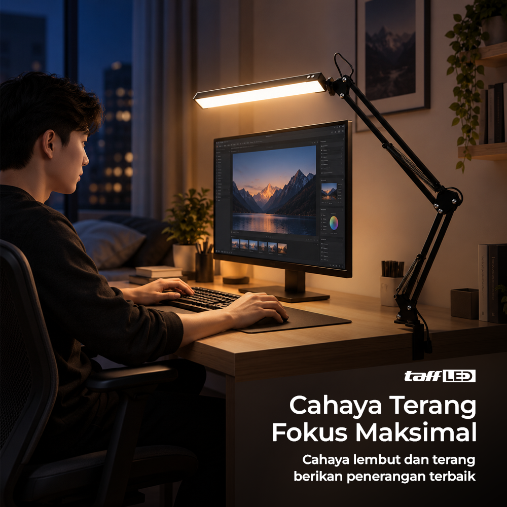 Gambar produk TaffLED Lampu Meja Belajar LED 3 Color 3500-6000K 12W - FX310 - 1