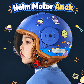 BYB Helm Anak Half Face Sport Motocycle Kids Helmet Adjustable - BY-750S