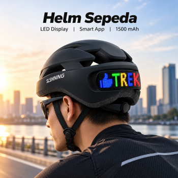 SLSHINING Helm Sepeda LED Display Smart APP Bicycle Helmet 1500mAh - Z70